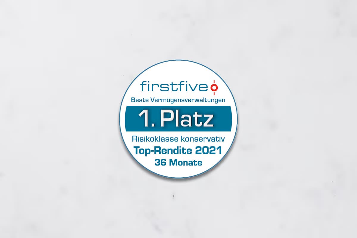 FirstFive Auszeichnung für beste Vermögensverwaltung